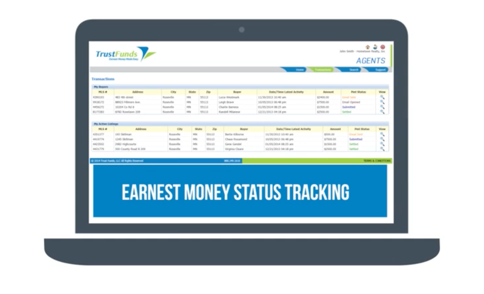 E-Money tracking Screenshot